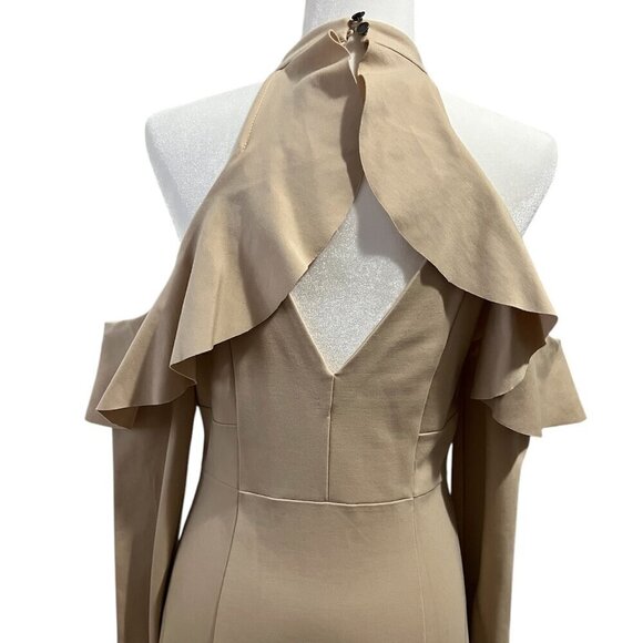 Free People Womens Cocktail Dress Sweet Talk Off The Shoulder Mini Taupe Size S - Picture 5 of 14